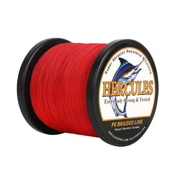 500M 547Yds Red 6lb-100lb HERCULES PE Braided Fishing Line 4 Strands